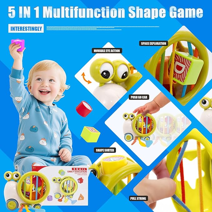 Activity Cube Baby Toys Montessori Learning Sensory Educational Toys for Toddlers 18-48 Months Educational Learning Activities, Busy Cube Activity Table for 1 Year Old (Green)