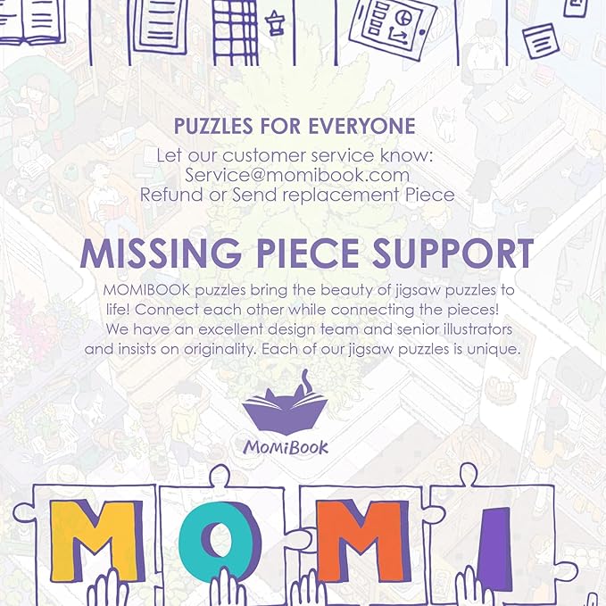MOMIBOOK Puzzles for Adults 1000 Pieces Jigsaw Puzzles of Gathering in The Treehouse, Twinkle Laminate Painting Image Difficult Challenging Impossible Puzzle Unique Party Christmas Birthday Gifts
