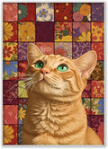500-piece Orange Cat Thoughts-Flower Cube Adult Wooden Puzzle, Intellectual Challenge, Stress-Relieving Puzzle, Relaxing Family Activity, Decoration, Size: 20.5 x 15 in