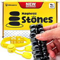 Upgraded (Multi-Level) Magnet Chess Game with String & Stones - Clear & Simple Instructions | Premium Set with 20 Larger & Stronger Stones, Adjustable Rope, 2 Dice & Travel Pouch | for Kids & Adults