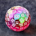 Bescon Dazzling Red 100 Sided Dice, Game Dice D100, Polyhedral Solid 100 Sides Dice 45MM in Diameter (1.8inch)