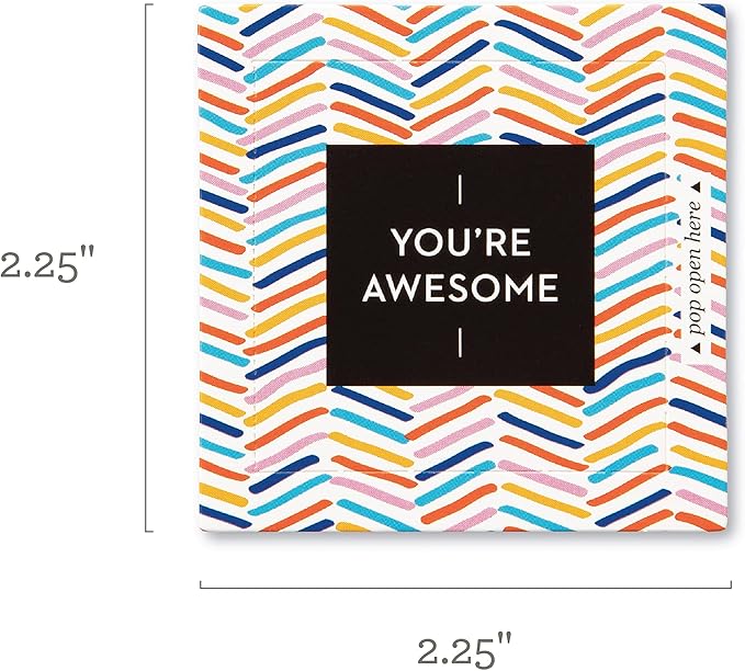 Compendium ThoughtFulls Pop-Open Cards — 4-Pack of You're Awesome, Smile, Be Happy, Thanks — 120 Pop-Open Cards, Each with a Different Message Inside