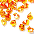 TeeLiy 150 PCS Acrylic Orange Crushed Ice Rock Crystals Treasure Gem Plastic Fake Ice for Vase Fillers Decoration, Table Scatters, Event, Wedding, Arts & Crafts, Home Birthday Decoration