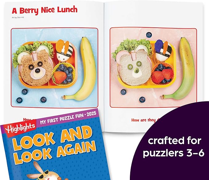 Highlights My First Puzzle Fun 2025 Puzzle Books for Kids Ages 3-6, 4-Book Set of Matching, Mazes, Spot-The-Differences, and More Travel-Friendly Screen Free Brain-Boosting Activities