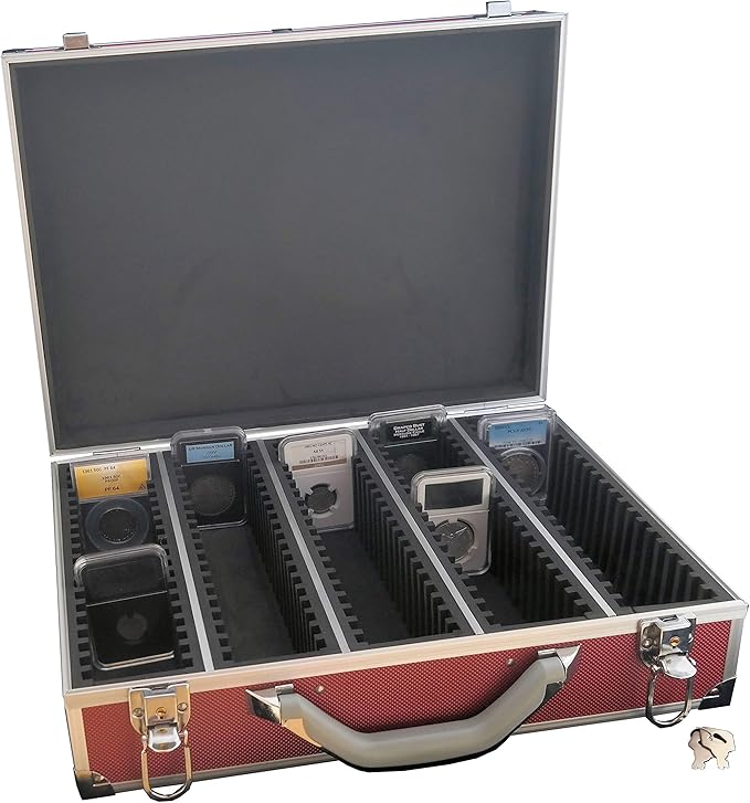 Ursae Minoris Elite Red Aluminum Box for 100 Certified or Certified-Style Coin Holders NGC, PCGS, ANACS, Elite, Lighthouse, BCW