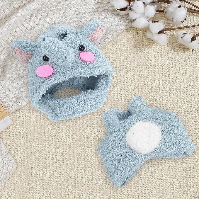 17cm Doll Clothes Set-Adorable Outfits for Dolls-Stylish Accessaries Clothes Dress-Up-Replaceable Clothing Collections, Includes Hat, Top, Skirt(Blue-Style A)