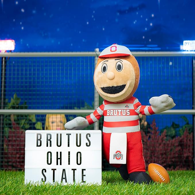 Bleacher Creatures Ohio State Buckeyes Brutus 10" Mascot Plush Figure - A Mascot For Play or Display