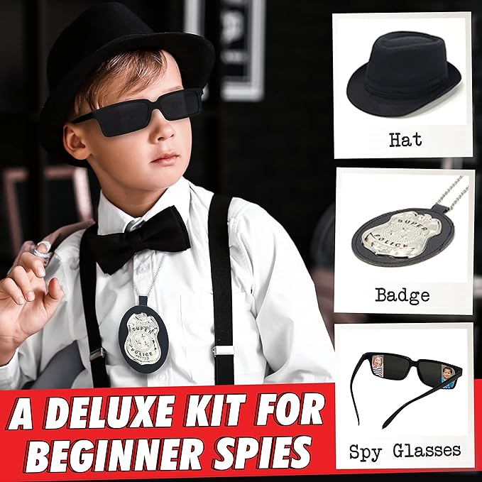 Spy Kit for Kids Detective Fingerprint Toys for 6 7 8 9 10 11 12 Year Old Boys Girls Secret Agent Investigation Science Set