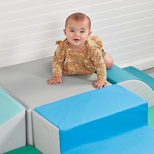ECR4Kids SoftZone Little Me Wall Climb and Slide, Beginner Playset, Contemporary