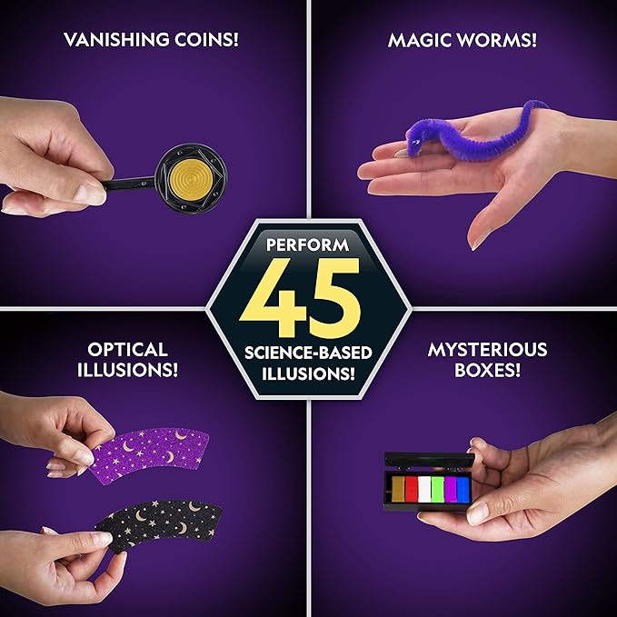 Blue Marble National Geographic Kids Magic Set - 45 Magic Tricks for Kids to Perform with Step-by-Step Video Instructions for Each Trick Provided by a Professional Magician, Toys for Boys and Girls