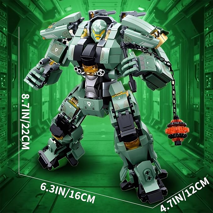 LQPFBSM Transforming Mech Robot Building Block Sets,Destroy Warrior City Action Mechs Model Kit Toys Gift for Adults and Kids Boys 6 7 8 10+ 542 Pieces