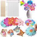 JRD&BS WINL Poke in Fun Art Kit for Kids Ages 3 up, Flower Bouquet Creative Decor Mess Free Art Set for Children Fun Activity Gifts for Boy and Girls 4-8 Year Old DIY Fabric Craft (Flower Bouquet)