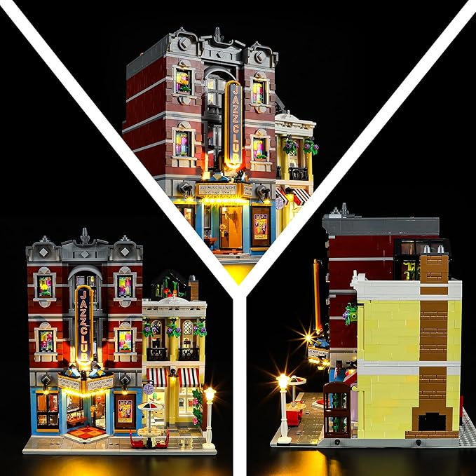 LED Light Kit for Lego 10312 Jazz Club Set, Compatible with Lego 10312 Building Blocks Model(Not Include Blocks Set)