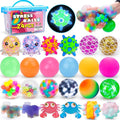 24 Pack Stress Balls, Squishy Balls, Squeeze Balls for Adults, Stress Relief Balls, Prize Box Stuffers, Party Favors