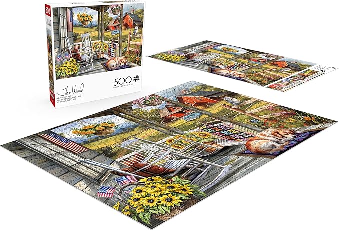 Buffalo Games - Tom Wood - Mr. Grumpy Grey - 500 Piece Jigsaw Puzzle for Adults - Challenging Puzzle Perfect for Game Nights - Finished Size is 21.25 x 15.00