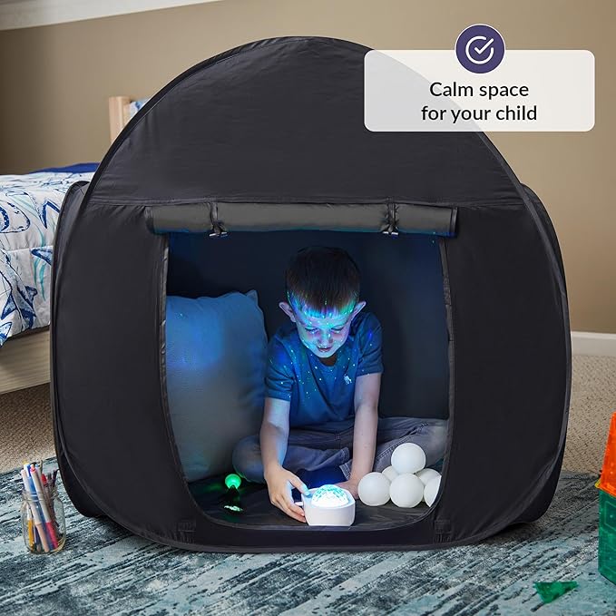Sensory Play Tent | Calming Hideout for Kids | Sensory Den | Pop-up | Blackout | Indoor Tent | Easy to Setup | Helps with: SPD, Anxiety, ADHD, Autism & More | Single Size