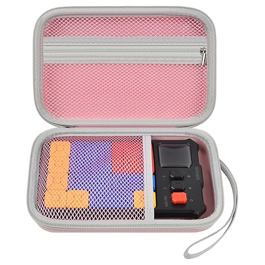 casmilee Case Compatible with Giiker Super Slide Brain Games, Brain Teaser Puzzles Organizer Storage Bag, Flow Slider Puzzle Game Holder (Pink)