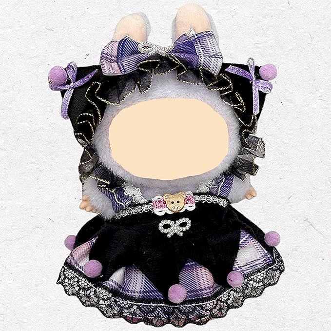 4 Pack—17cm Doll Clothes,Premium Doll Outfit with Accessories,Doll Princess Skirt,Cute Clothes Outfit for 17cm Dolls,End Dolls Fashion Clothing Set(No Dolls and Shoes) (Set 11)
