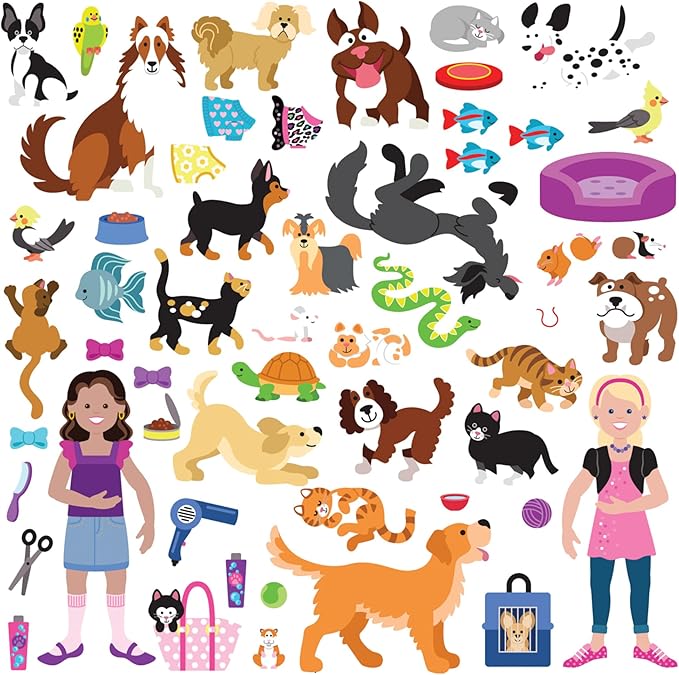 Melissa & Doug Pet Shop Puffy Sticker Set with 115 Reusable Stickers - FSC Certified