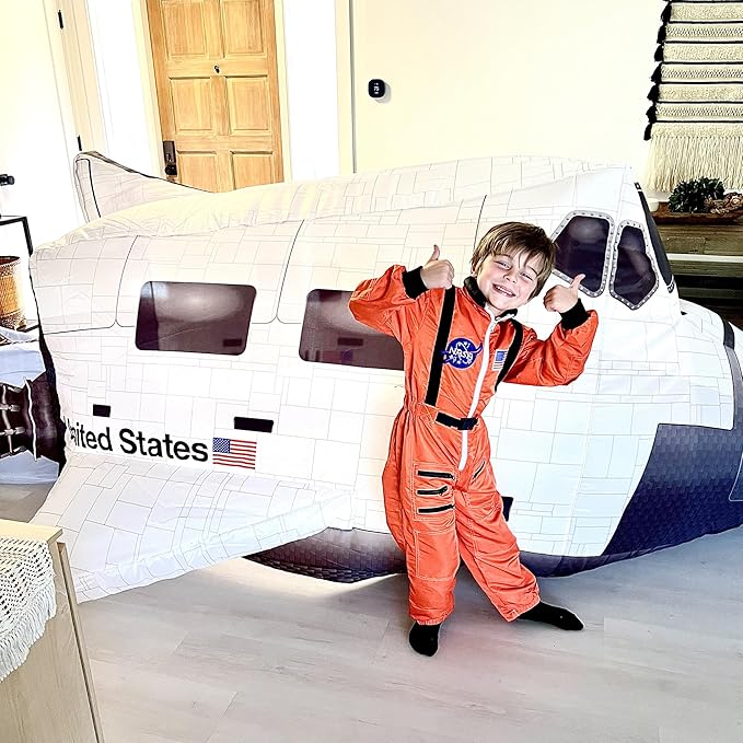 The Original Patented AirFort - Build A Fort in 30 Seconds, Inflatable Fort for Kids, Play Tent for 3-14 Years, A Playhouse Where Imagination Runs Wild, Fan not Included (Space Shuttle)