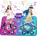 Rechargeable Dance Mat - Double User Play Mat with Extra Large Size (59*38 in), Dancing Music, Challenge Game, Piano Mode, LED Lights, Christmas Birthday Gift for Kids Girls Boys 3-12 Year Old