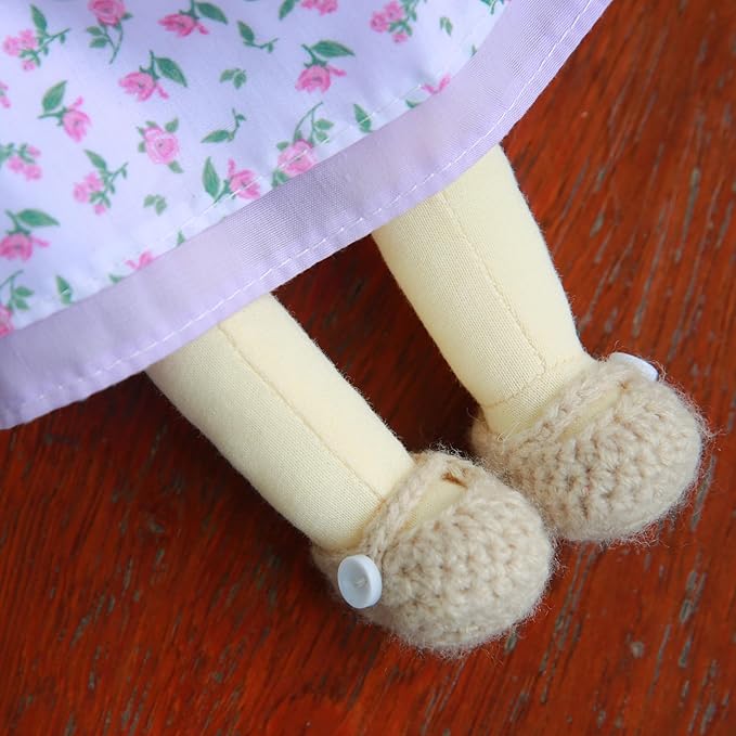 BlissfulPixie Waldorf Handmade Rag Doll - Personalized Collectors Plush for Kids Birthday Present With Beautiful Box-Darcy 12"
