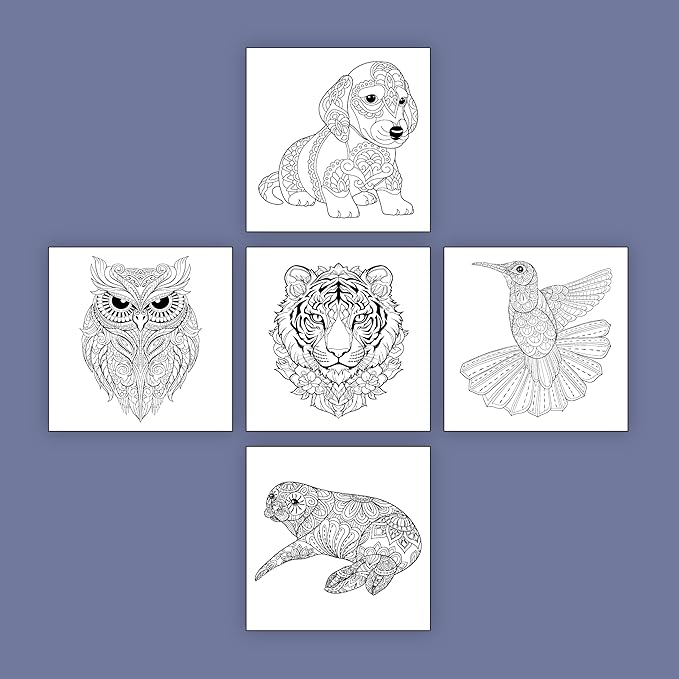 ArtPops Coloring Boxes – Pop-Up Pre-Printed Coloring Box Set – DIY Wall Art Kit for Teens & Adults – Eco-Friendly, Easy to Hang, No Frame Needed – 5-Pack, Enchanted Mandalas