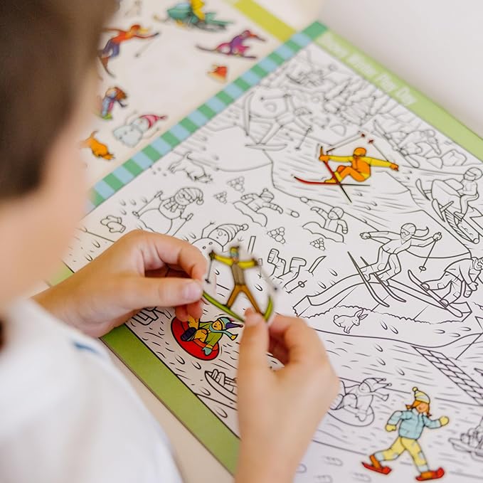 Melissa & Doug Seek and Find Sticker Pad – Adventure (400+ Stickers, 14 Scenes to Color) Search and Find Sticker Pads, Arts and Crafts Activity for Kids Ages 4+ - FSC-Certified Materials