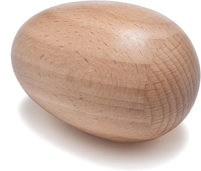 6 PCS Wood Egg Shakers Set, Musical Percussion Instruments, Natural Finish