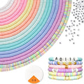 ADIIL 7200pcs Clay Beads Bracelet Making Kit, 6mm Polymer Heishi Beads for Jewelry Making, Friendship Bracelet Kit Birthday Gift for Adults Colorful