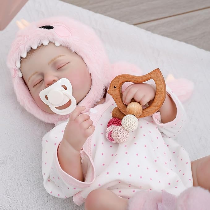 Reborn Baby Dolls – 20 Inch Real Baby Dolls That Look Real, Full Body Vinyl Girl Doll in Pastel Pink Outfit with Hat & Boots, Lifelike Newborn with Accessories, Gift for Girls Ages 3+