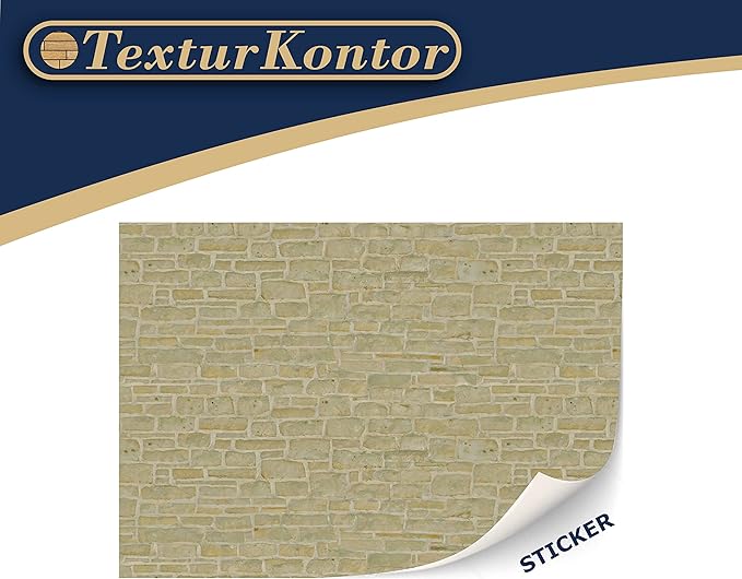 3 Sheets Self-Adhesive Wall Cladding for Dollhouse 1:12 Scale (Limestone)
