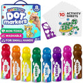 Momo & Nashi Dot Markers for Toddlers 1-3 - Dot Art Paints Washable for Kids with Printed & PDF Coloring Sheets - Toddler Arts and Crafts for Kids Ages 2-4, 2 Year Olds - Bingo Daubers for Toddlers