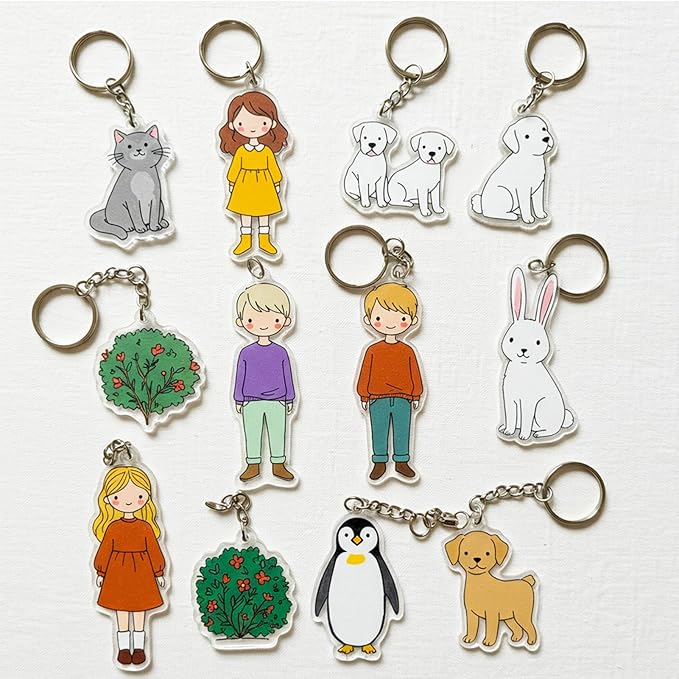 Csyidio 251 PCS Shrink Dink Keychain Kit Includes 20 Sheets Shrink Plastic Sheets, Hole Punch, Tassels, Lobster Clasps, Keychain Clip, Jump Rings, Key Ring, Great for DIY Mother's Day Crafts