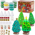 Christmas Trees Crafts Sets，Air Dry Clay Kits for Kids，Modeling Clay Christmastree DIY Sets,Christmas Stocking Stuffers Perfect for Winter Children's Holiday Party Decoration Gifts