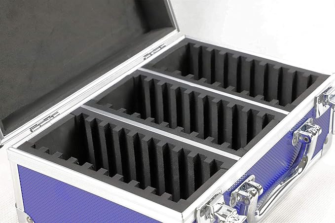 Ursae Minoris Elite Blue Aluminum Box with Handle for 30 Certified or Certified-Style Coin Holders NGC, PCGS, ANACS, Elite, Lighthouse, BCW