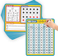 Aizweb 12 Pack Dry Erase Board Card,9" x 12" Small Whiteboard Number Line 120 Numbers Chart Ten Frame,Math Manipulatives Addition Subtraction Game for Student Classroom Must Haves Teacher Supplies