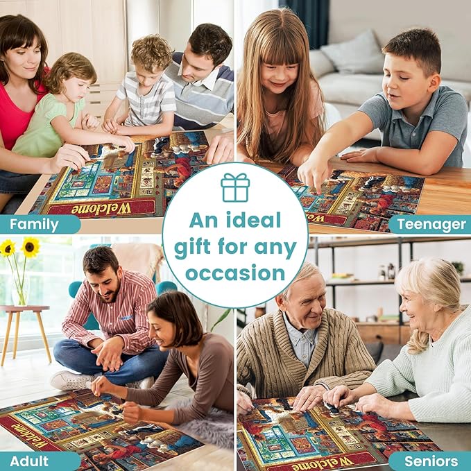 500 Pieces Animal Puzzles for Adults, Indoor Pet Shop Puzzle for Adults Children, Dog Puzzle 500 Pieces, Gift for Birthday, Home Decor, Fun for Family Entertainment(20.5 * 15 in)