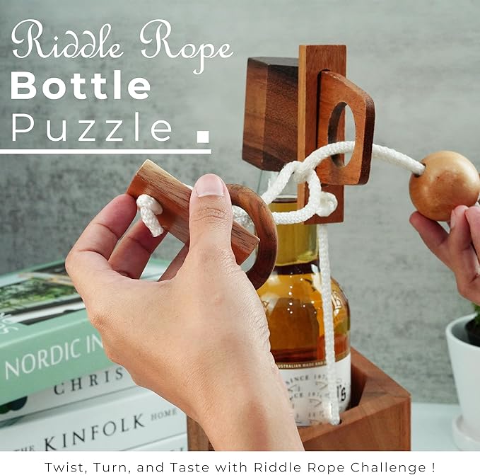 BSIRI Gifts Bottle Puzzles Games for Adults Party Brain Teaser Hard Puzzle Board Games for Adults Box Lover Funny Fit Game Gadgets 3D (Bottle Puzzle Model D)