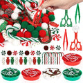 136 Pcs Christmas Sensory Bin Items Candy Cane Counting Sorting Sensory Bin Filler Fine Motor Toys Candy Cane Counts for Kids Xmas Counting Toys for Preschool Education Activities