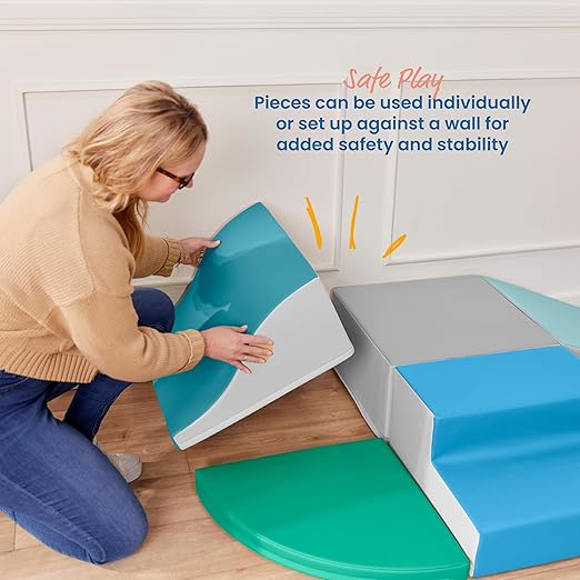 ECR4Kids SoftZone Little Me Wall Climb and Slide, Beginner Playset, Contemporary