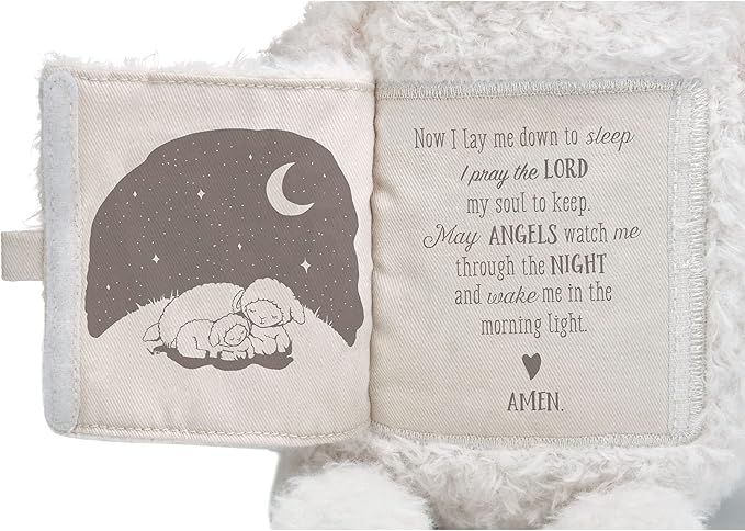 DEMDACO Goodnight Prayer Lamb Fuzzy White 11 Inch Plush Figure