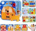 Toddler Busy Book for 1-3, Busy Board for 1+ Year Old, Toddler Airplane Travel Toys, Girl & Boy Birthday Gift, Educational Learning Activity Books, Felt Montessori Toys (Dog Theme)