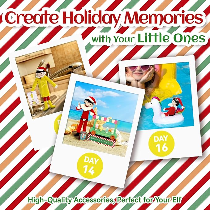 28 Days Elf Kit 2025magical kit Christmas Traditions Elf Activity Kit Elf Magic - 150+ Props 2025 Elf Accessories Christmas Mini Toys For Elf Mischief Elf Clothes Countdown GiftMore Than 24 Days 25 Days