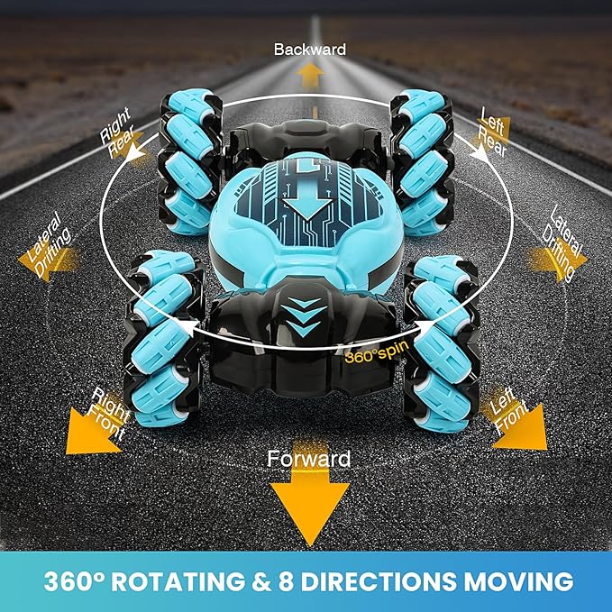 Remote Control Car Boys Gifts: Gesture Sensing RC Stunt Cars Kids Toys for Age 6 7 8 9 10 11 12 Year Old - Best Birthday Gifts
