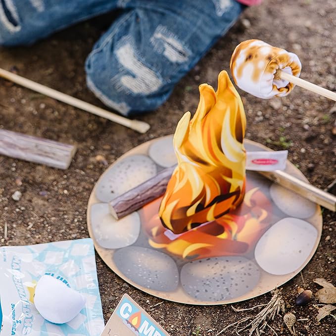 Melissa & Doug Let's Explore Campfire S’mores Set with Toy food & Kids Play Kitchen Accessories, Preschool Learning Toys for Girls & Boys 3+