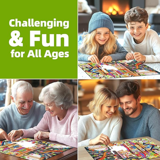 Whimsical Treehouse Escape 500 Piece Jigsaw Puzzle for Adults Colorful Fantasy Art Illustration Fun Challenging Family Game, Premium Quality, Vibrant Nature-Themed Puzzle (15x23 in)