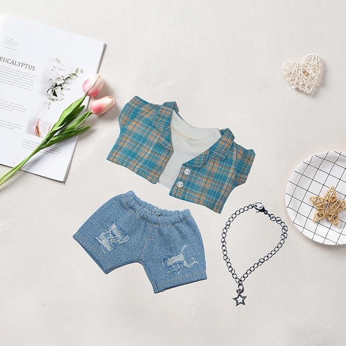 17cm Doll Clothes & Outfit Set for 17cm Dolls Hoodies Jeans Accessories Outfits Luxury Chic Doll Clothing & Style Bundle(NO Doll)
