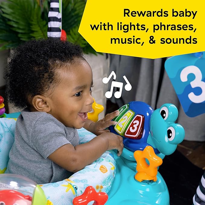 Baby Einstein Ocean Explorers Curiosity Cove 2-in-1 Educational Activity Jumper and Floor Toy, Max weight 25 lbs., Ages 6 Months+, Unisex