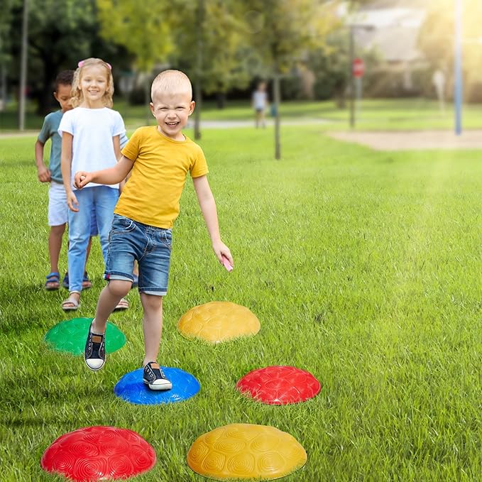 VEVOR Turtle Balance Stepping Stones, 6 PCS, Up to 220 lbs Kids Turtle Jumping Stones Steps Stones, Toddler Obstacle Course Coordination Game Toys Indoor or Outdoor Play for Children Aged 3 4 5 6 7 8+